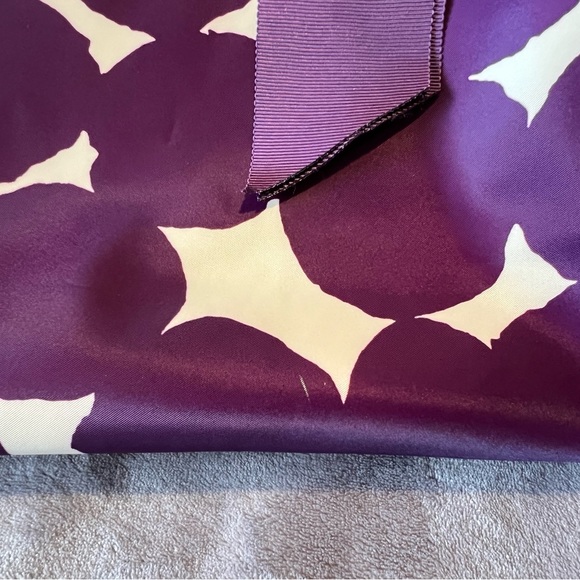 Kate Spade New York Cream Purple Dot Ribbon Strap Shoulder Bag Purse - Picture 7 of 7